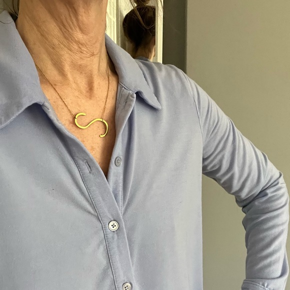 Wilfred Jessie Long Sleeve Button Up - Size Small - Blue - Picture 3 of 6